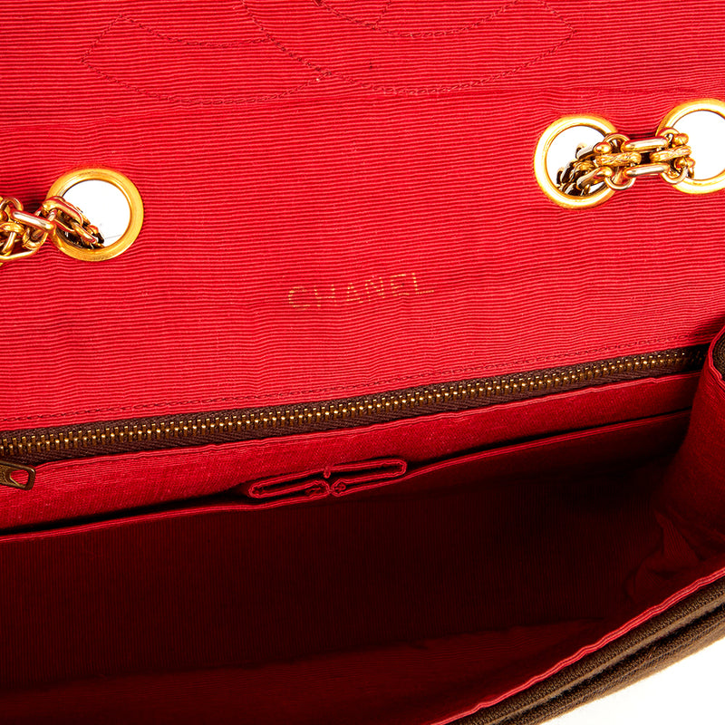 Picture of Chanel Shoulder Bag Vintage Flap Bag  in Green, Fabric