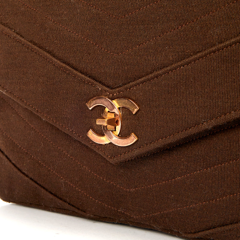 Picture of Chanel Shoulder Bag Vintage Flap Bag  in Green, Fabric