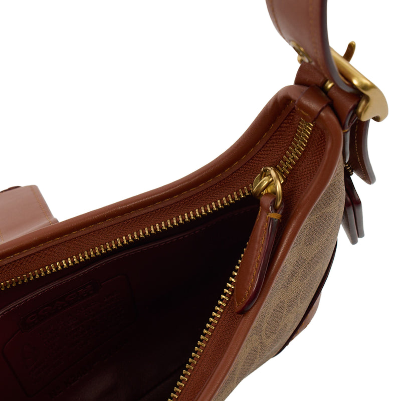 Picture of Coach Shoulder Bag Hampton Hobo Bag in Brown, Leather