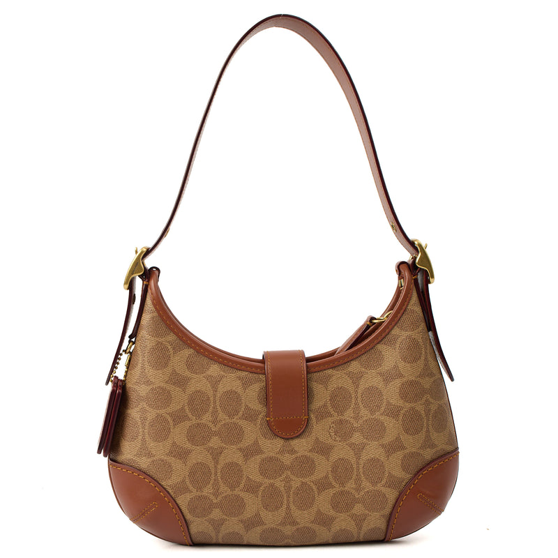 Picture of Coach Shoulder Bag Hampton Hobo Bag in Brown, Leather