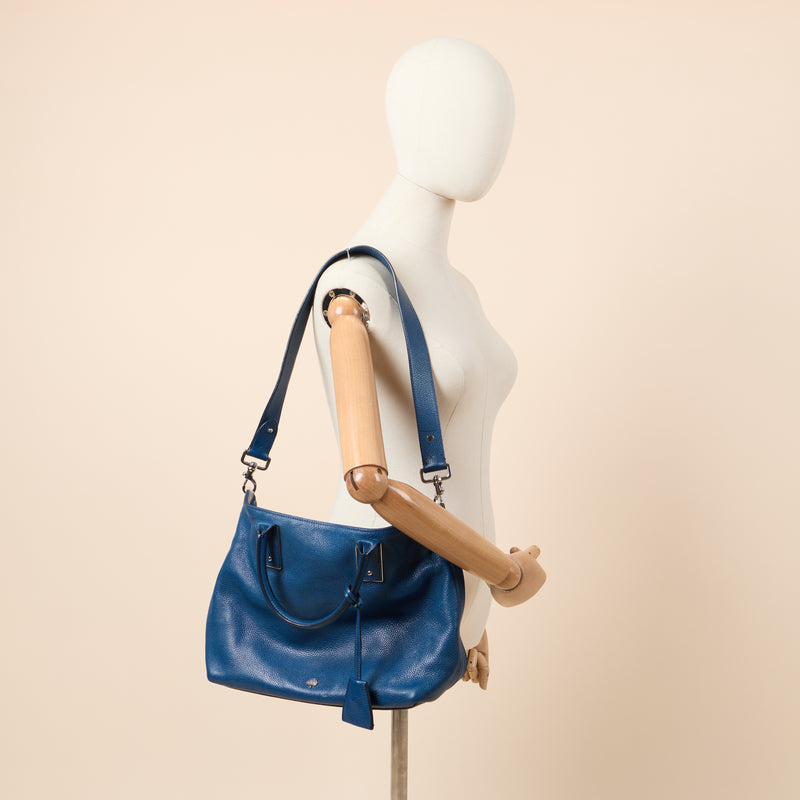 Mulberry Tote Alice  in Blue, Calfskin Leather