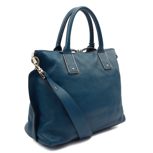 Picture of Mulberry Tote Alice  in Blue, Calfskin Leather