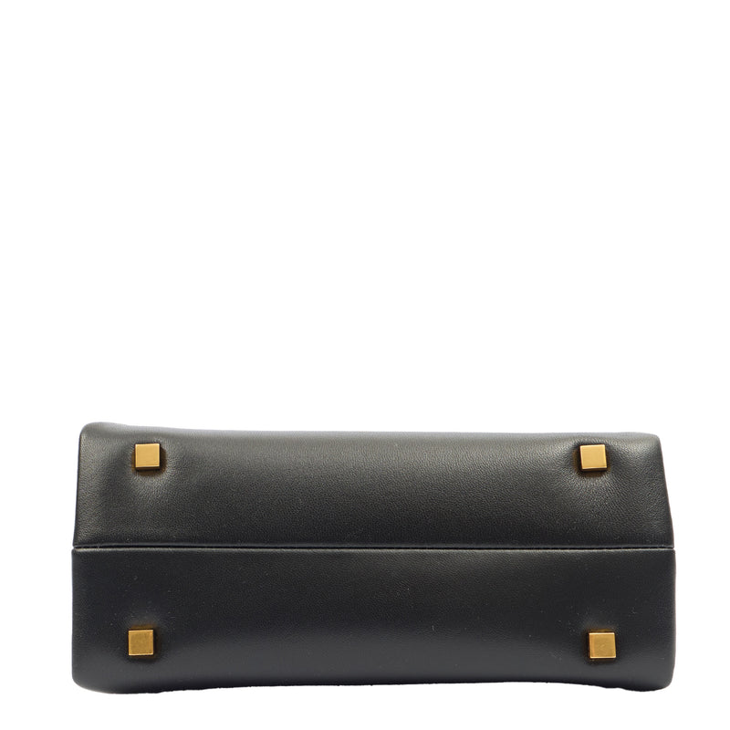 Picture of Valentino Top Handle Roman Stud The Handle Bag - Small in Black, Calfskin
