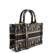 Picture of Christian Dior Mini Bag Book Tote- Mini  in Blue, Dior Oblique Embroidery
