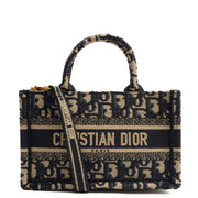 Picture of Christian Dior Mini Bag Book Tote- Mini  in Blue, Dior Oblique Embroidery