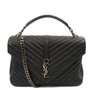 Picture of Saint Laurent Shoulder Bag College - Medium in Black, Leather