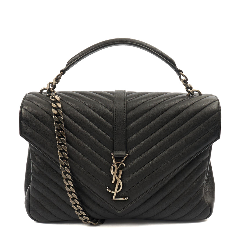 Picture of Saint Laurent Shoulder Bag College - Medium in Black, Leather