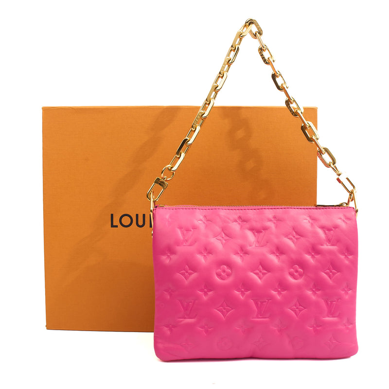 Picture of Louis Vuitton Shoulder Bag Coussin MM in Pink, Calfskin Leather
