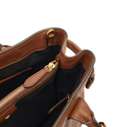 Picture of Burberry Tote Banner - Medium in Brown, Leather