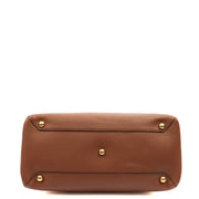 Picture of Burberry Tote Banner - Medium in Brown, Leather