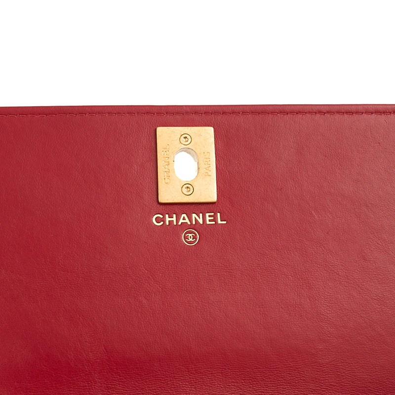 Picture of Chanel Cross Body Pearl Crush Wallet on Chain in Red, Lambskin Leather