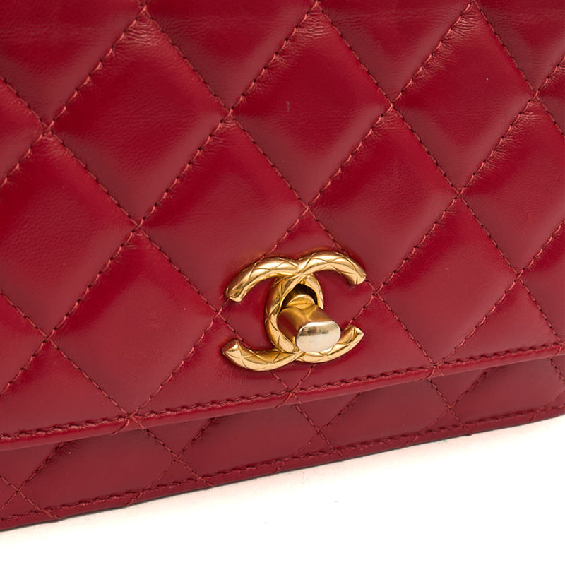 Picture of Chanel Cross Body Pearl Crush Wallet on Chain in Red, Lambskin Leather