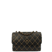 Picture of Chanel Shoulder Bag Wildstitch Flap Bag in Black, Leather