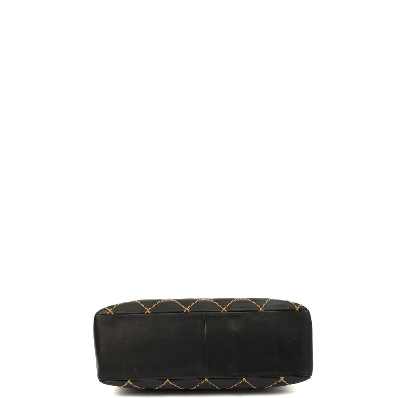 Picture of Chanel Shoulder Bag Wildstitch Flap Bag in Black, Leather