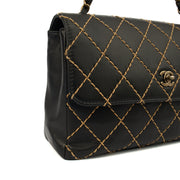 Picture of Chanel Shoulder Bag Wildstitch Flap Bag in Black, Leather