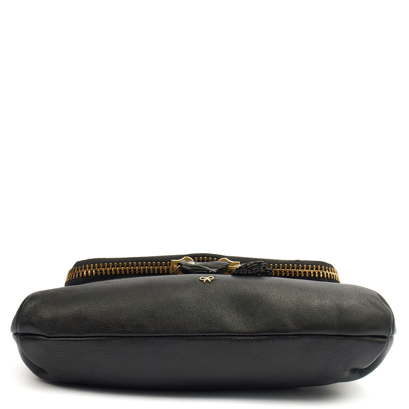 Picture of Anya Hindmarch Cross Body Maxi Zip Crossbody in Black, Leather