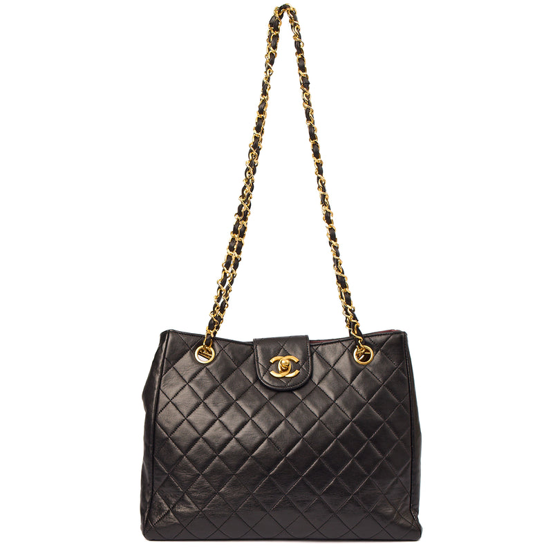 Picture of Chanel Tote Vintage Tote in Black, Leather