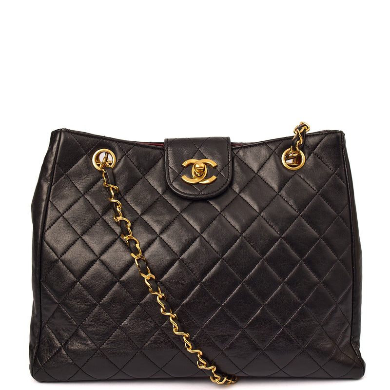 Picture of Chanel Tote Vintage Tote in Black, Leather