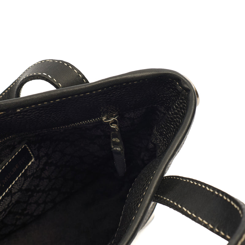 Picture of Mulberry Tote Vintage Tote  in Black, Scotchgrain