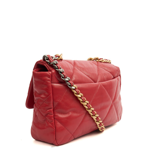 Picture of Chanel Shoulder Bag Chanel 19 in Red, Calfskin Leather