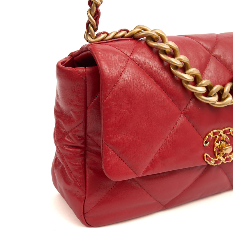 Picture of Chanel Shoulder Bag Chanel 19 in Red, Calfskin Leather