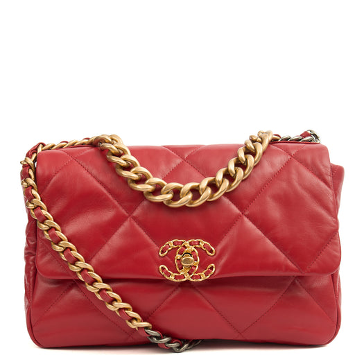 Picture of Chanel Shoulder Bag Chanel 19 in Red, Calfskin Leather