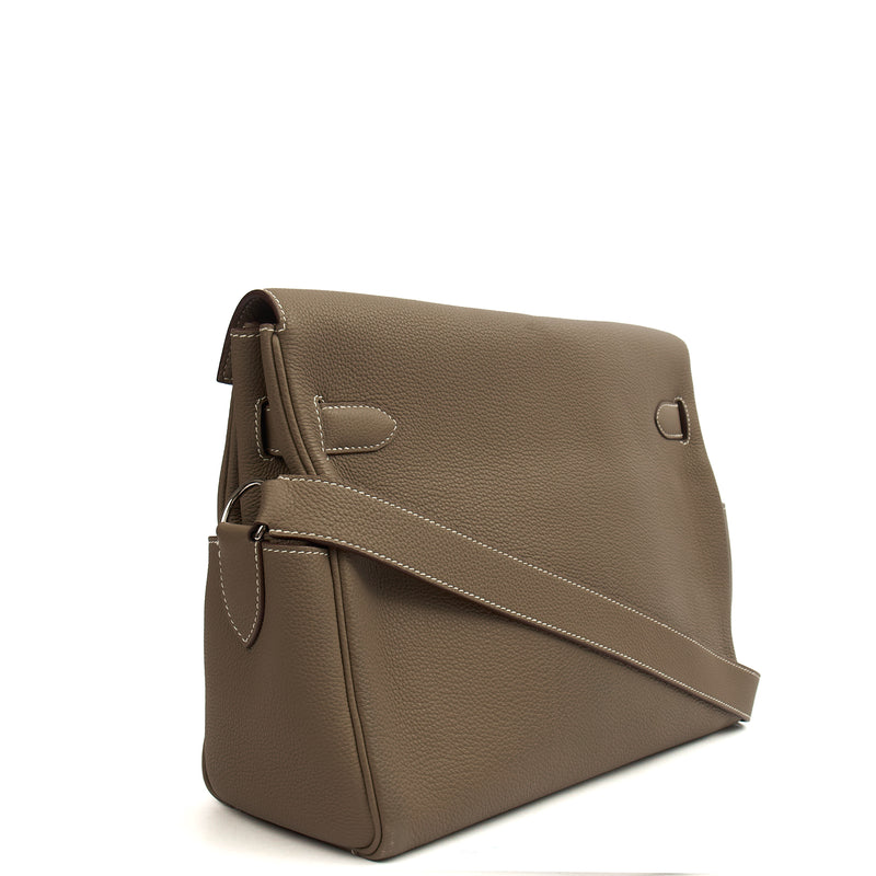 Picture of Hermes Cross Body Kelly Messenger in Etoupe, Togo Leather