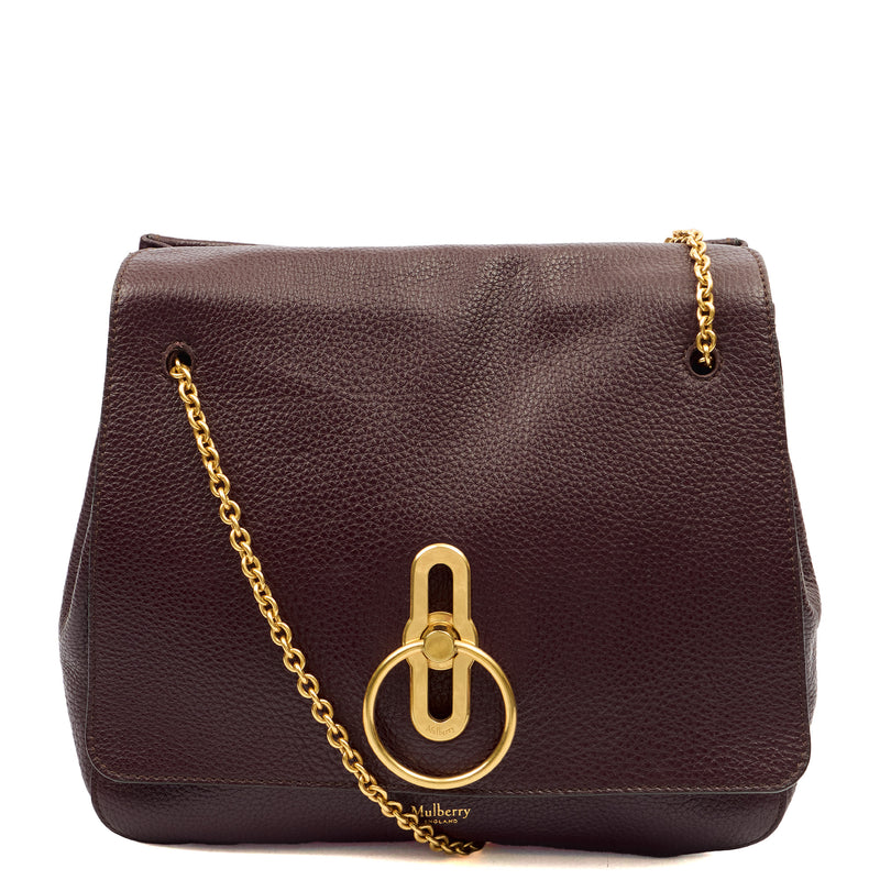 Picture of Mulberry Satchel Amberley in Oxblood, Leather