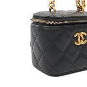 Picture of Chanel Cross Body Vanity Case - Mini in Black, Caviar Leather