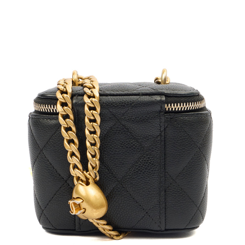 Picture of Chanel Cross Body Vanity Case - Mini in Black, Caviar Leather