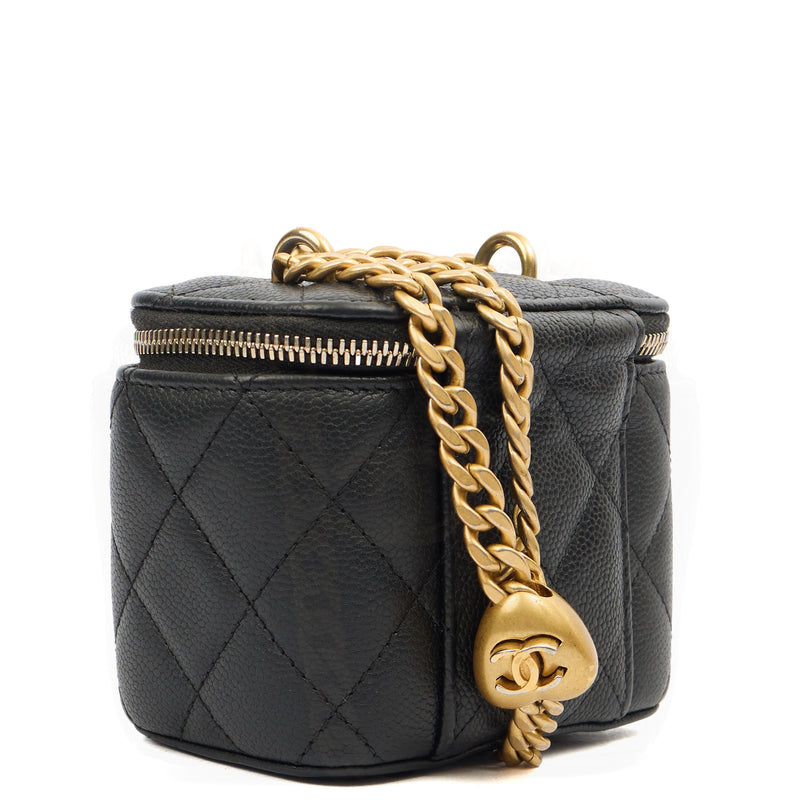 Picture of Chanel Cross Body Vanity Case - Mini in Black, Caviar Leather