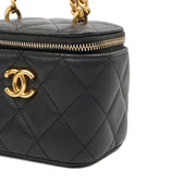 Picture of Chanel Cross Body Vanity Case - Mini in Black, Caviar Leather