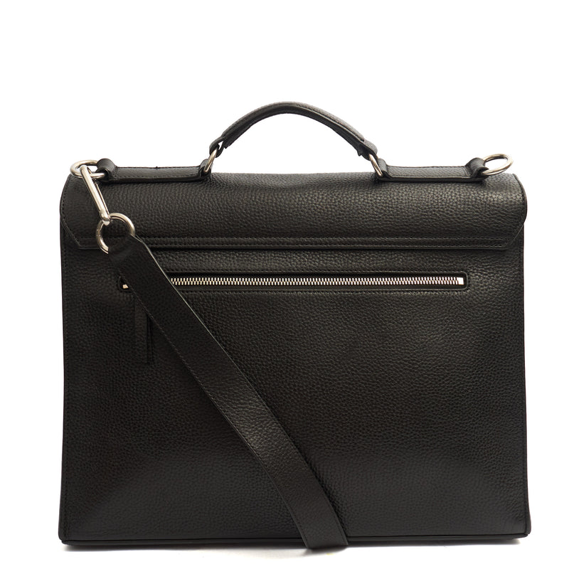 Picture of Mulberry Satchel Chiltern Satchel in Black, Leather