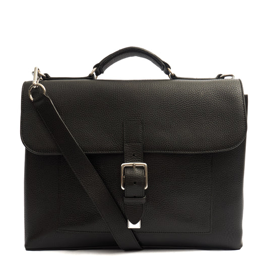 Picture of Mulberry Satchel Chiltern Satchel in Black, Leather