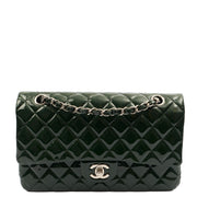 Picture of Chanel Shoulder Bag Classic Double Flap - Medium in Green, Patent Leather