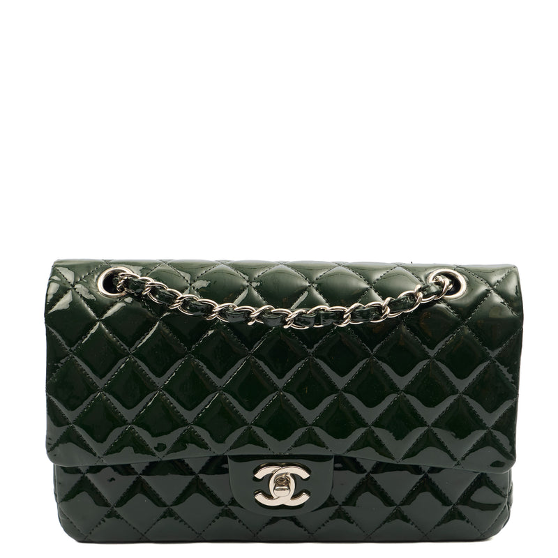 Picture of Chanel Shoulder Bag Classic Double Flap - Medium in Green, Patent Leather