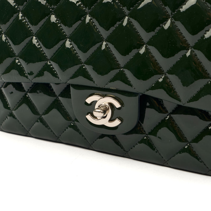 Picture of Chanel Shoulder Bag Classic Double Flap - Medium in Green, Patent Leather