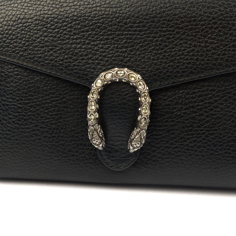 Picture of Gucci Clutch Dionysus Chain Wallet in Black, Leather
