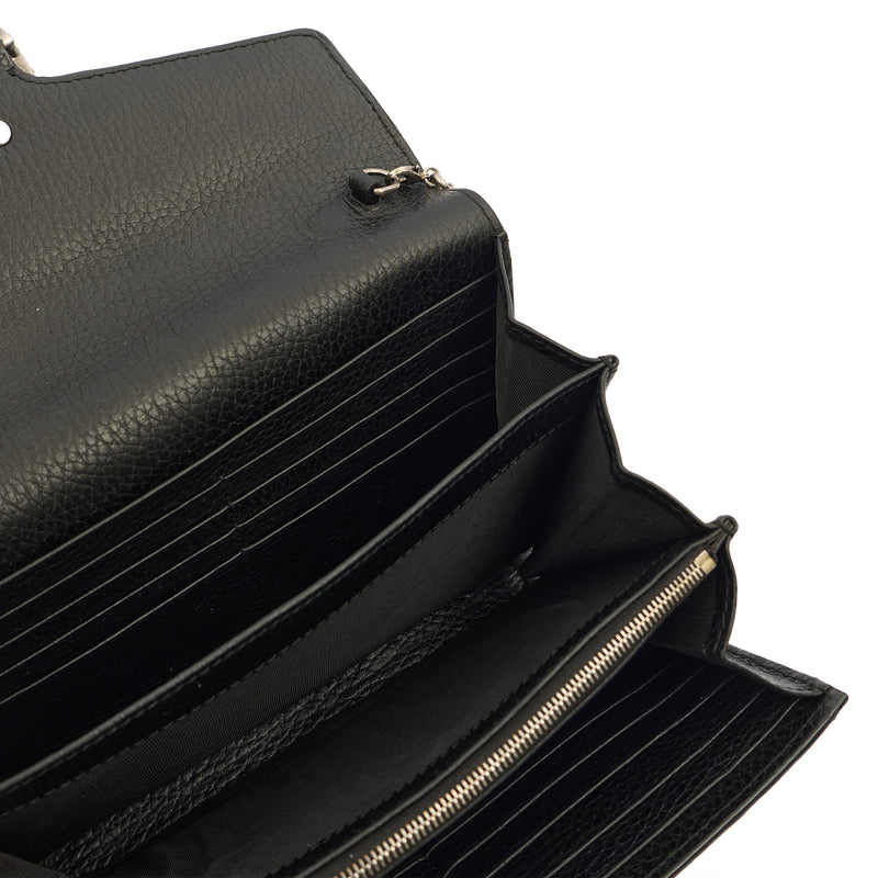 Picture of Gucci Clutch Dionysus Chain Wallet in Black, Leather