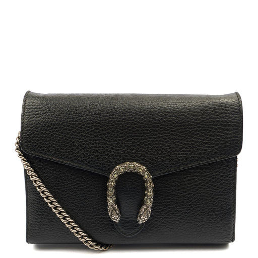 Picture of Gucci Clutch Dionysus Chain Wallet in Black, Leather