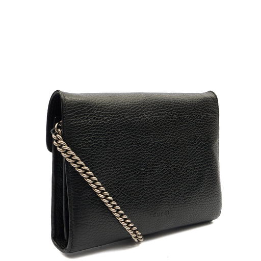 Picture of Gucci Clutch Dionysus Chain Wallet in Black, Leather
