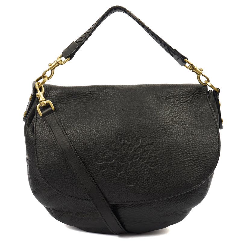 Picture of Mulberry Cross Body Effie Satchel in Black, Calfskin Leather