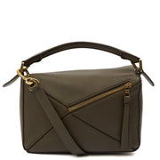 Picture of Loewe Top Handle Puzzle - Medium in Green, Leather
