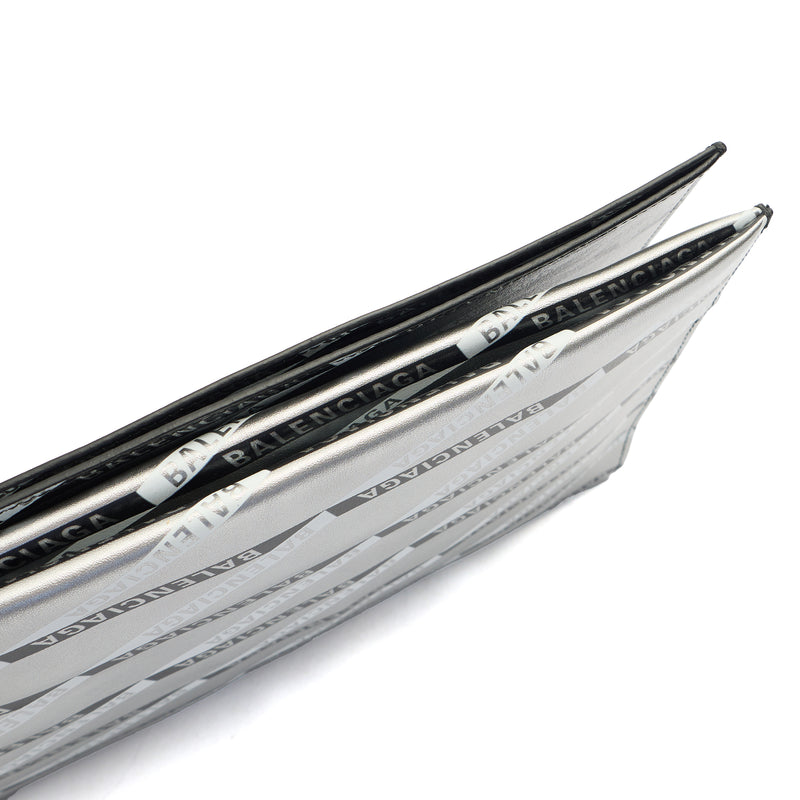 Picture of Balenciaga Clutch Supermarket Shopper in Metallic, Leather