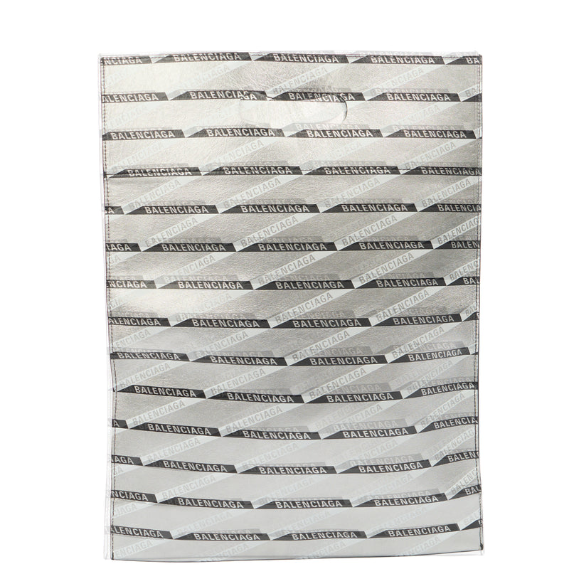 Picture of Balenciaga Clutch Supermarket Shopper in Metallic, Leather