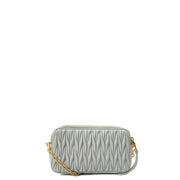 Picture of Miu Miu Cross Body Matelasse Crossbody in Blue, Leather