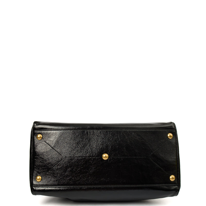 Picture of Saint Laurent Top Handle Majorelle in Black, Patent Leather