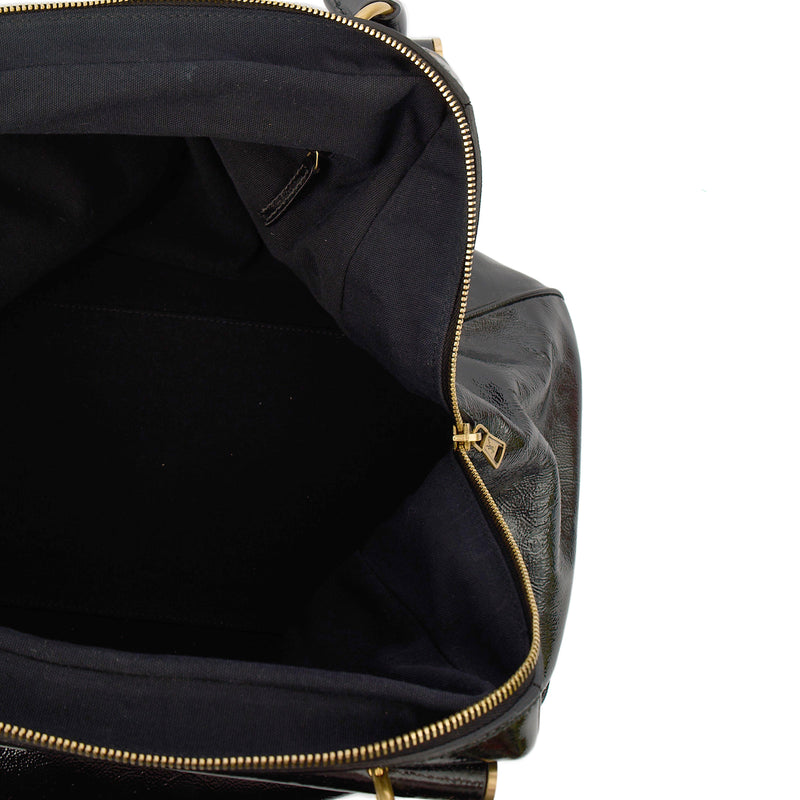 Picture of Saint Laurent Top Handle Majorelle in Black, Patent Leather
