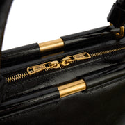Picture of Saint Laurent Top Handle Majorelle in Black, Patent Leather