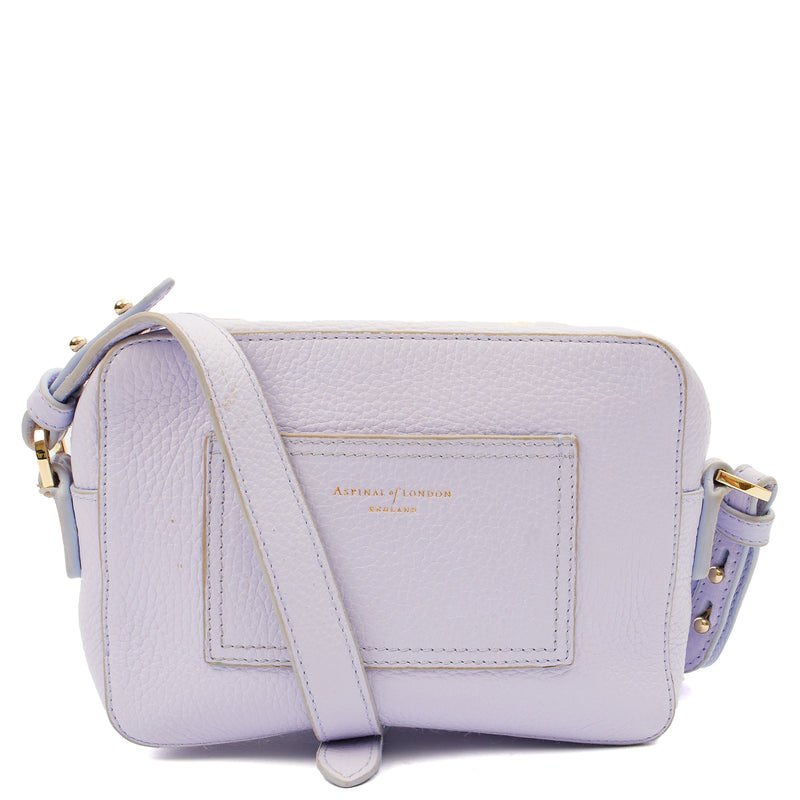 Picture of Aspinal of London Cross Body Camera Crossbody in Purple, Leather